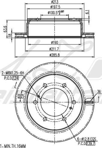 A.Z. Meisterteile AZMT-44-024-1600 - Disque de frein cwaw.fr