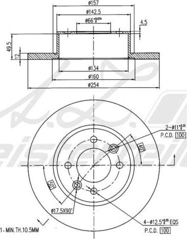 A.Z. Meisterteile AZMT-44-024-1601 - Disque de frein cwaw.fr