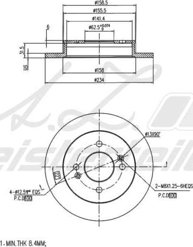 A.Z. Meisterteile AZMT-44-024-1603 - Disque de frein cwaw.fr