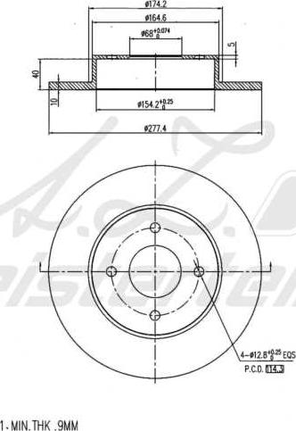 A.Z. Meisterteile AZMT-44-024-1636 - Disque de frein cwaw.fr