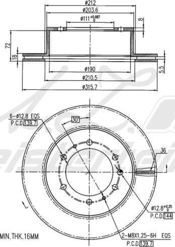 A.Z. Meisterteile AZMT-44-024-1638 - Disque de frein cwaw.fr