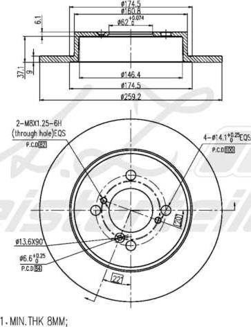 A.Z. Meisterteile AZMT-44-024-1620 - Disque de frein cwaw.fr