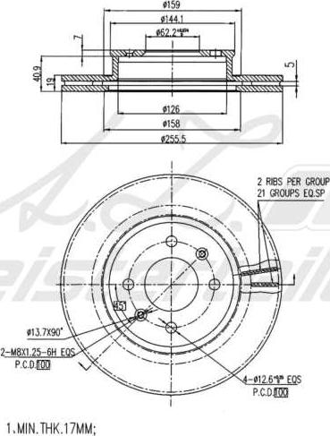 A.Z. Meisterteile AZMT-44-024-1672 - Disque de frein cwaw.fr