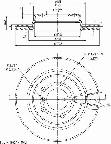 A.Z. Meisterteile AZMT-44-024-1041 - Disque de frein cwaw.fr