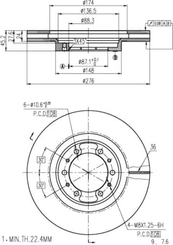 A.Z. Meisterteile AZMT-44-024-1056 - Disque de frein cwaw.fr