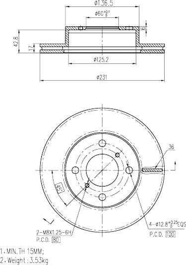 A.Z. Meisterteile AZMT-44-024-1062 - Disque de frein cwaw.fr