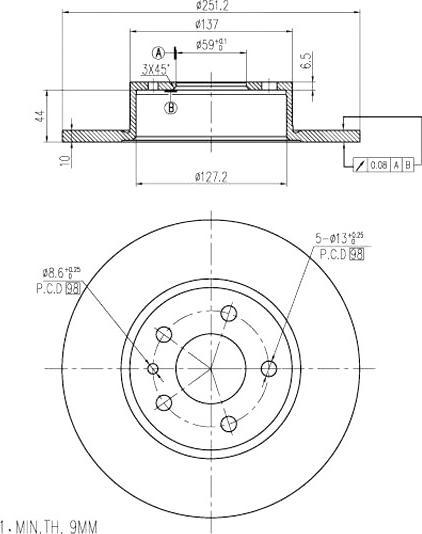 A.Z. Meisterteile AZMT-44-024-1009 - Disque de frein cwaw.fr