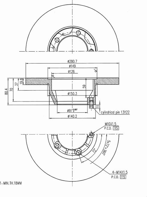 A.Z. Meisterteile AZMT-44-024-1006 - Disque de frein cwaw.fr