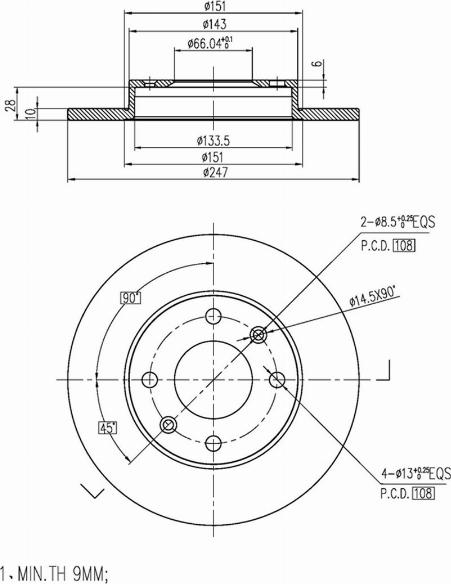 A.Z. Meisterteile AZMT-44-024-1007 - Disque de frein cwaw.fr