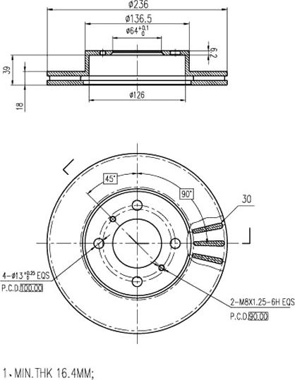 A.Z. Meisterteile AZMT-44-024-1016 - Disque de frein cwaw.fr