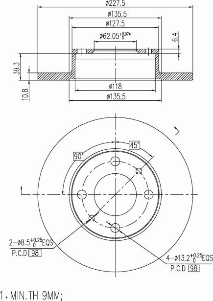 A.Z. Meisterteile AZMT-44-024-1011 - Disque de frein cwaw.fr