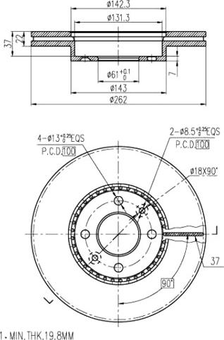 A.Z. Meisterteile AZMT-44-024-1017 - Disque de frein cwaw.fr