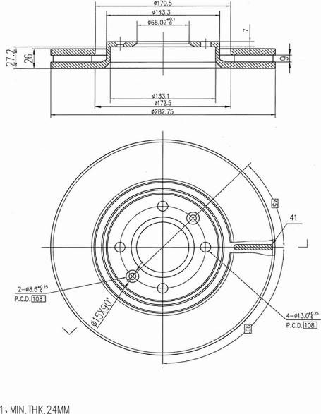 A.Z. Meisterteile AZMT-44-024-1086 - Disque de frein cwaw.fr