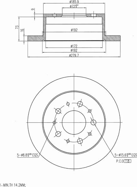 A.Z. Meisterteile AZMT-44-024-1081 - Disque de frein cwaw.fr