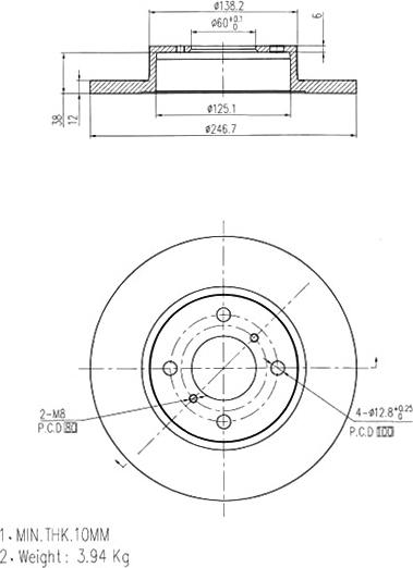 A.Z. Meisterteile AZMT-44-024-1083 - Disque de frein cwaw.fr