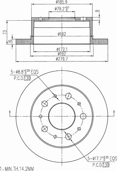 A.Z. Meisterteile AZMT-44-024-1082 - Disque de frein cwaw.fr