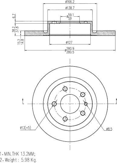 A.Z. Meisterteile AZMT-44-024-1034 - Disque de frein cwaw.fr