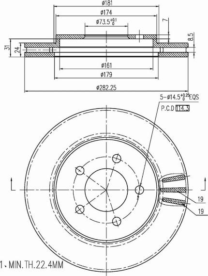 A.Z. Meisterteile AZMT-44-024-1035 - Disque de frein cwaw.fr