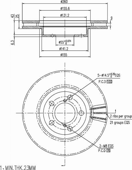 A.Z. Meisterteile AZMT-44-024-1036 - Disque de frein cwaw.fr