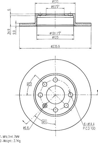 A.Z. Meisterteile AZMT-44-024-1029 - Disque de frein cwaw.fr