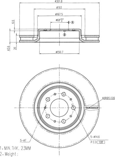 A.Z. Meisterteile AZMT-44-024-1025 - Disque de frein cwaw.fr