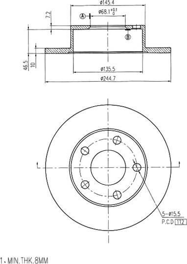 A.Z. Meisterteile AZMT-44-024-1026 - Disque de frein cwaw.fr