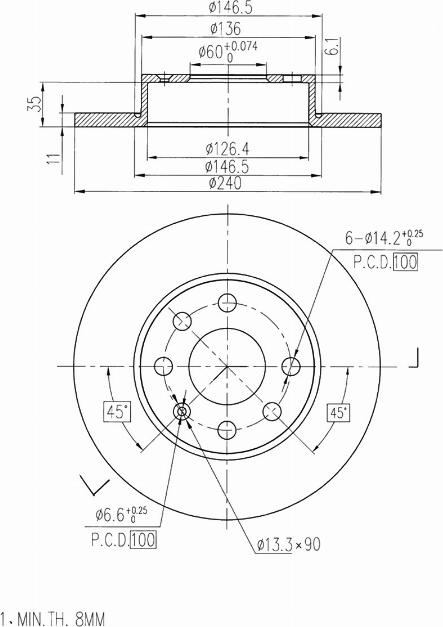 A.Z. Meisterteile AZMT-44-024-1074 - Disque de frein cwaw.fr