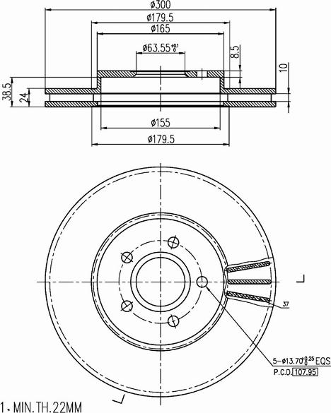 A.Z. Meisterteile AZMT-44-024-1070 - Disque de frein cwaw.fr