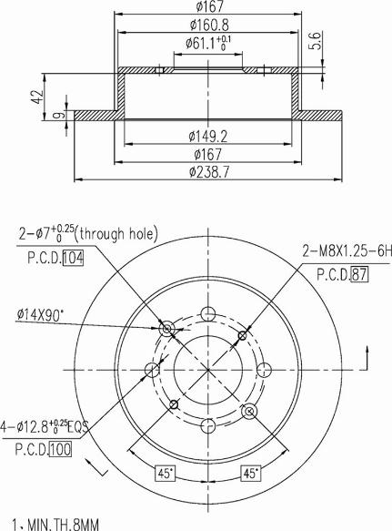 A.Z. Meisterteile AZMT-44-024-1196 - Disque de frein cwaw.fr