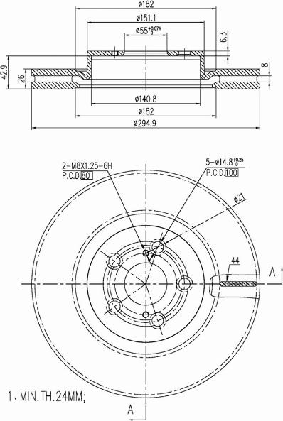 A.Z. Meisterteile AZMT-44-024-1193 - Disque de frein cwaw.fr