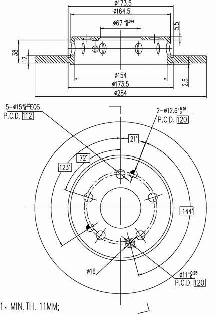 A.Z. Meisterteile AZMT-44-024-1145 - Disque de frein cwaw.fr