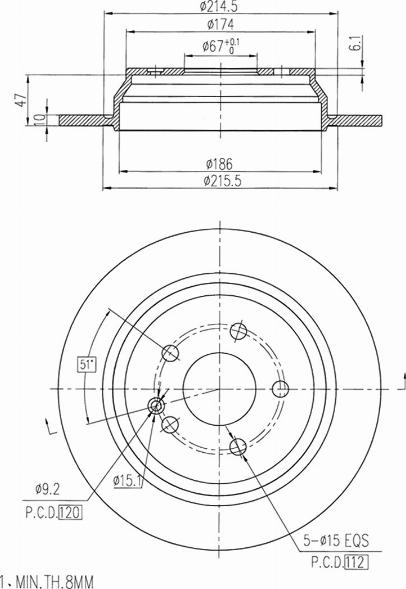 A.Z. Meisterteile AZMT-44-024-1141 - Disque de frein cwaw.fr