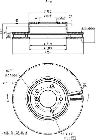 A.Z. Meisterteile AZMT-44-024-1148 - Disque de frein cwaw.fr