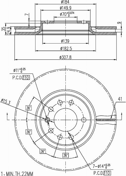 A.Z. Meisterteile AZMT-44-024-1159 - Disque de frein cwaw.fr