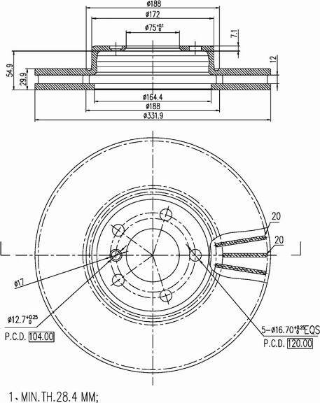 A.Z. Meisterteile AZMT-44-024-1156 - Disque de frein cwaw.fr