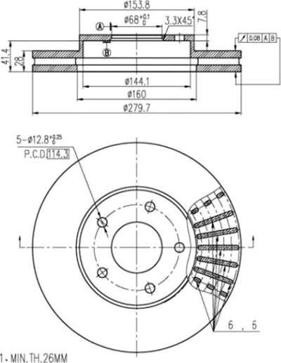 A.Z. Meisterteile AZMT-44-024-1150 - Disque de frein cwaw.fr