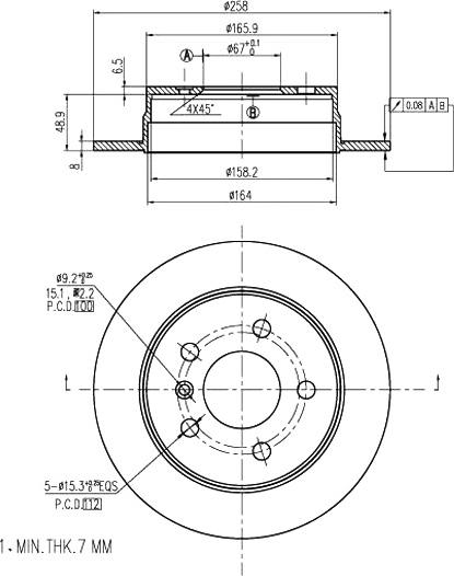 A.Z. Meisterteile AZMT-44-024-1158 - Disque de frein cwaw.fr