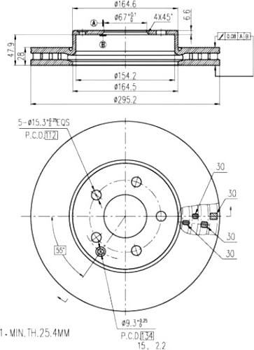 A.Z. Meisterteile AZMT-44-024-1153 - Disque de frein cwaw.fr