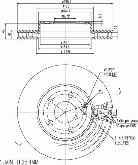 A.Z. Meisterteile AZMT-44-024-1152 - Disque de frein cwaw.fr