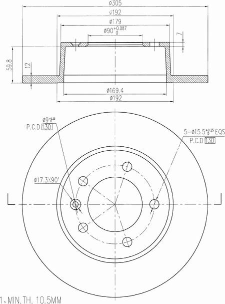 A.Z. Meisterteile AZMT-44-024-1164 - Disque de frein cwaw.fr