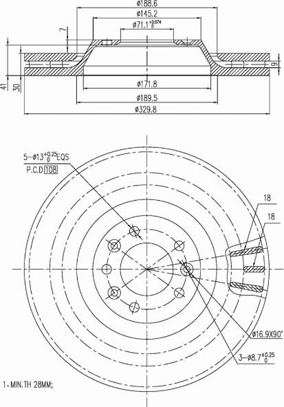 A.Z. Meisterteile AZMT-44-024-1165 - Disque de frein cwaw.fr