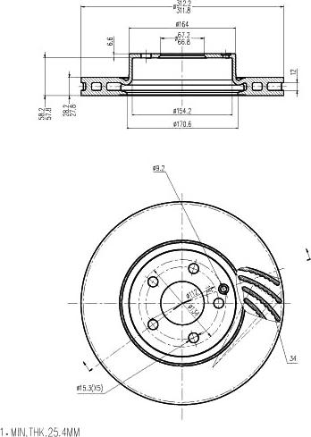 A.Z. Meisterteile AZMT-44-024-1160 - Disque de frein cwaw.fr