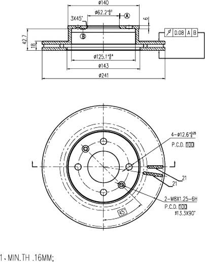 A.Z. Meisterteile AZMT-44-024-1161 - Disque de frein cwaw.fr