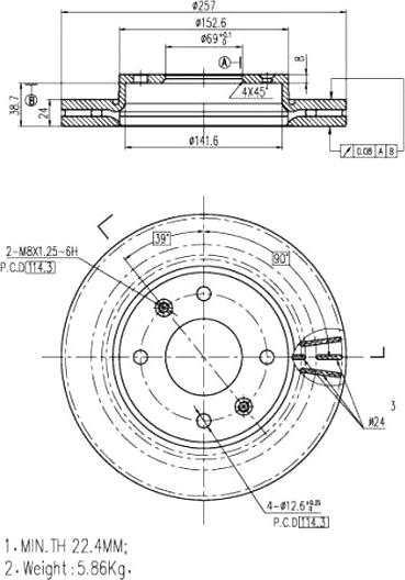 A.Z. Meisterteile AZMT-44-024-1162 - Disque de frein cwaw.fr