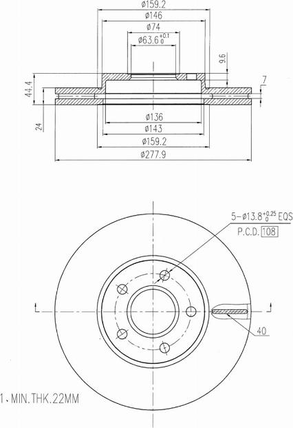 A.Z. Meisterteile AZMT-44-024-1103 - Disque de frein cwaw.fr