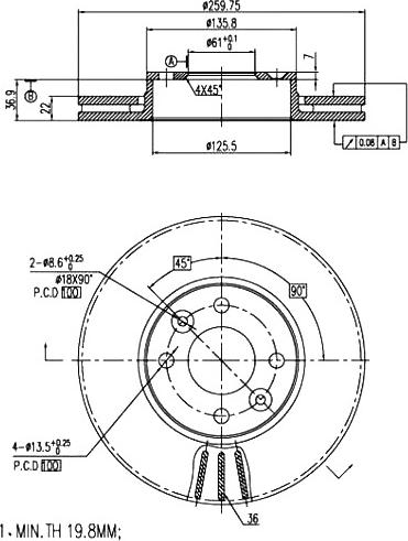 A.Z. Meisterteile AZMT-44-024-1114 - Disque de frein cwaw.fr