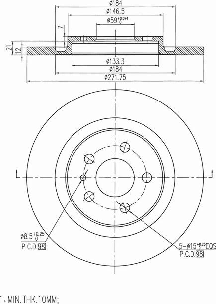 A.Z. Meisterteile AZMT-44-024-1110 - Disque de frein cwaw.fr