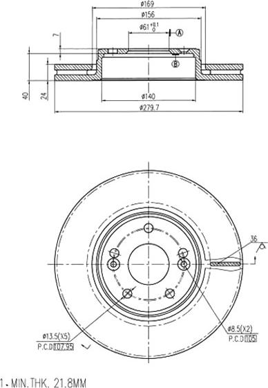 A.Z. Meisterteile AZMT-44-024-1111 - Disque de frein cwaw.fr