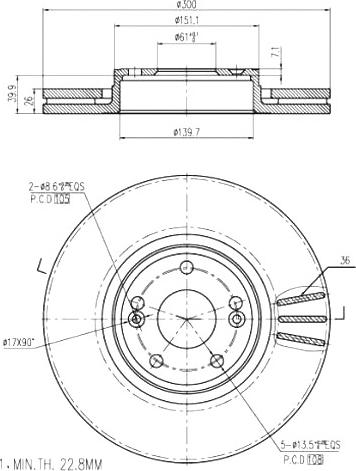 A.Z. Meisterteile AZMT-44-024-1118 - Disque de frein cwaw.fr