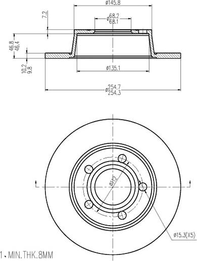 A.Z. Meisterteile AZMT-44-024-1112 - Disque de frein cwaw.fr